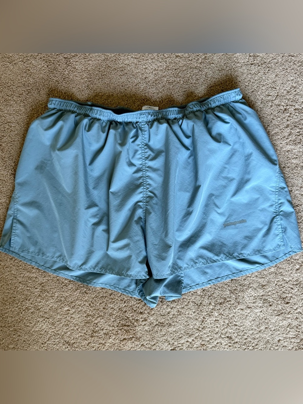 Patagonia Women’s Light Blue Grey Lightweight Running Shorts